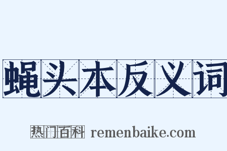 蝇头本反义词是什么意思的图片